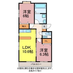 WEST COURT N・S棟の物件間取画像